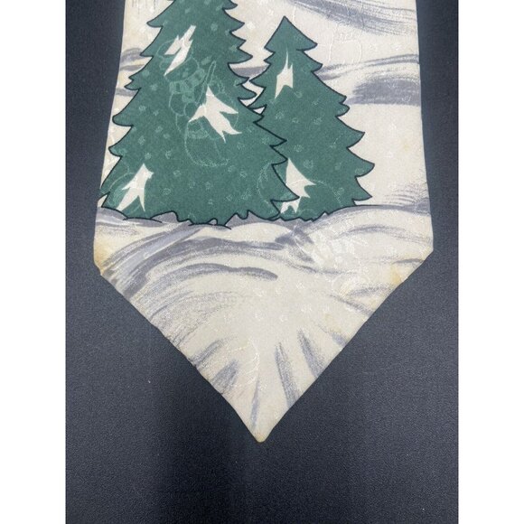 Hallmark Mens Neck Tie Santa Elf's Red Christmas Tree Dear Novelty Holidays 56" - Picture 3 of 8